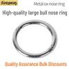 Stainless Steel Bull Nose Ring for Cattle Restraint - Large Carbon Steel Design