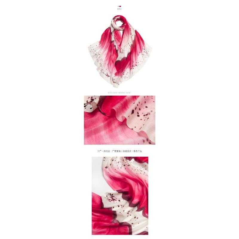 80 Twill Hand-painted Wool Scarves, Autumn and Winter Warm Shawls, Cashmere Scarves