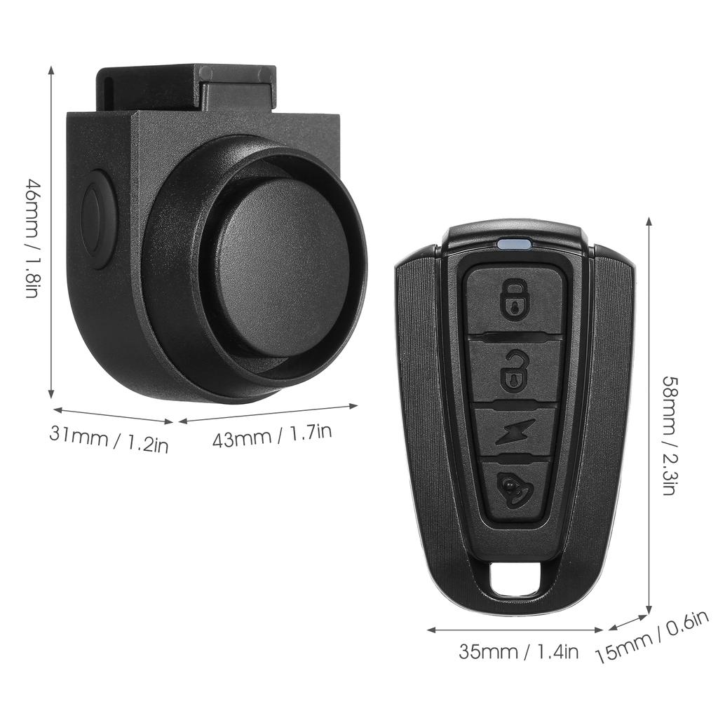 Wireless Bike Horn 115dB Loud Bicycle Anti-theft Horn IPX5 Bicycle Alarm Bell with 5 Sound Modes 3