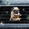 Cute Pug Car Air Freshener Long-Lasting 2D Aromatherapy Diffuser  Auto Decoration