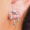 Vintage Frog Earring Set - Exquisite Animal-Shaped Stud Earrings with Delicate Details, Fashionable Holiday Accessories