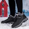 Мужские зимние ботинки, термальная зимняя обувь, ботинки на шнуровке с застежкой-липучкой, повседневная походная обувь для ходьбы