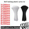 Self-locking Plastic Nylon Tie 500PCS/bag Black Zip Wraps Strap Nylon Cable Tie Set Fastening Ring Loop Wire Wrap