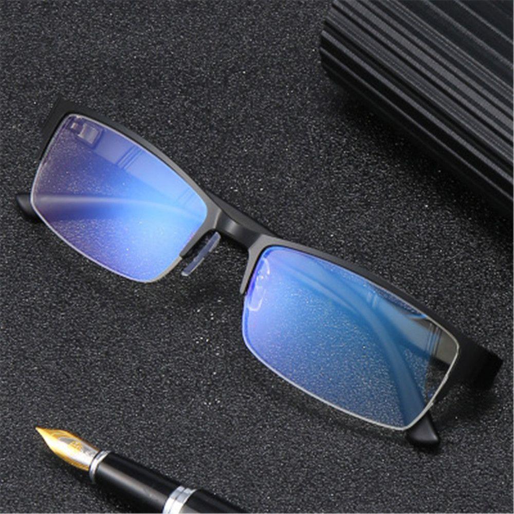Fashion Square Frame Metal Ultra Light Resin Eyeglasses Reading Glasses Vision Care Myopia Glasses