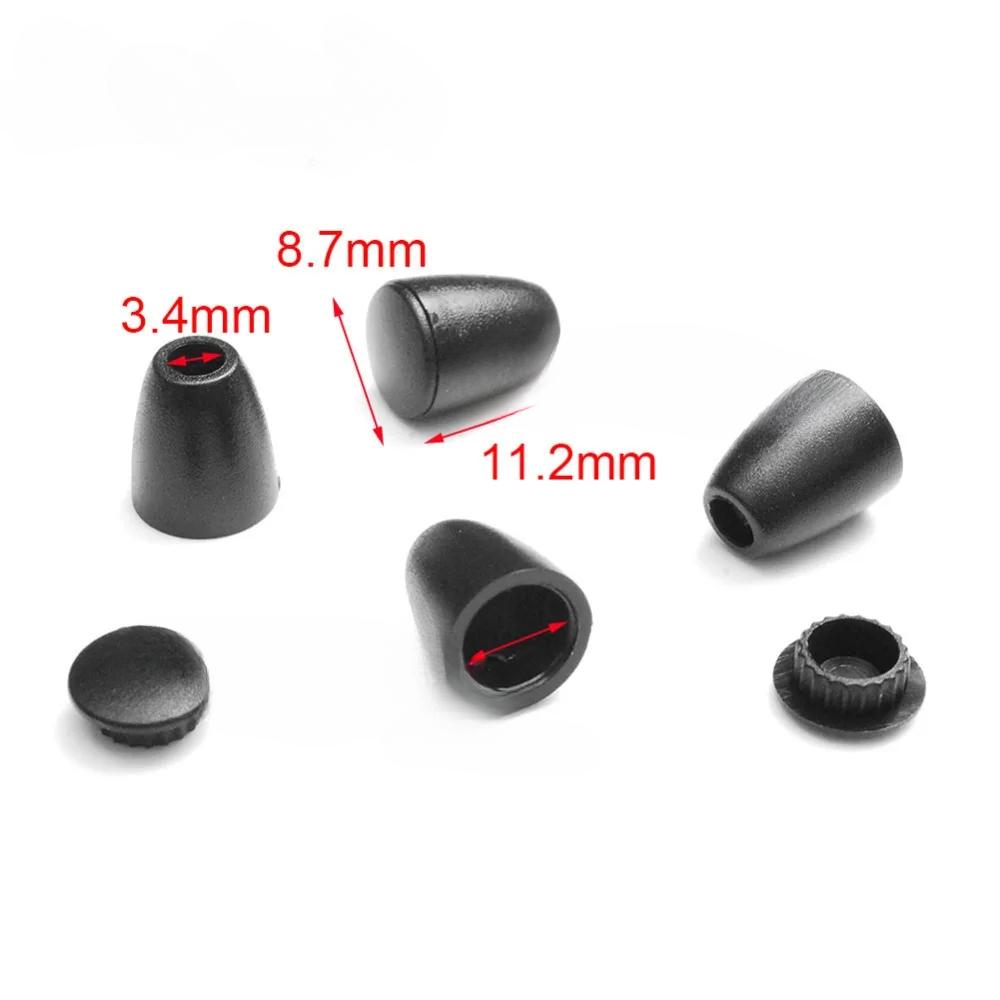 10 шт. Пластиковые концы шнура, заглушки-колокола с крышкой, зажимы-переключатели для одежды, паракорда, шнурков для спортивной одежды, аксессуары с отверстием 3 мм