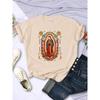 Street T-Shirts Our Lady of Guadalupe Printed Tee Shirts Comfortable O-Neck Short Sleeve Summer Casual Female Clothes