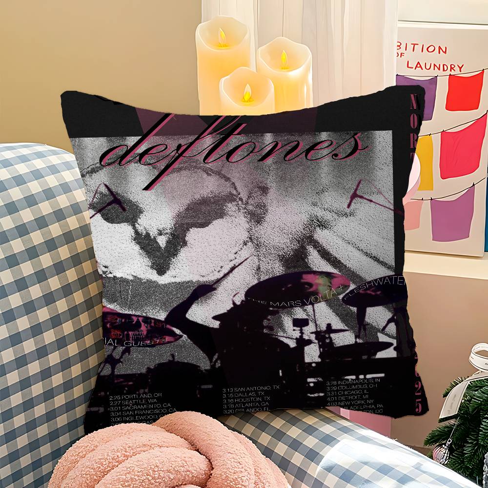Классическая Подушка-Подушка для Офиса с Логотипом Группы D-Deftones, Чехол на Подушку для Автомобиля 45X45 см, Подушка для Поясницы, Чехол на Подушку для Дивана