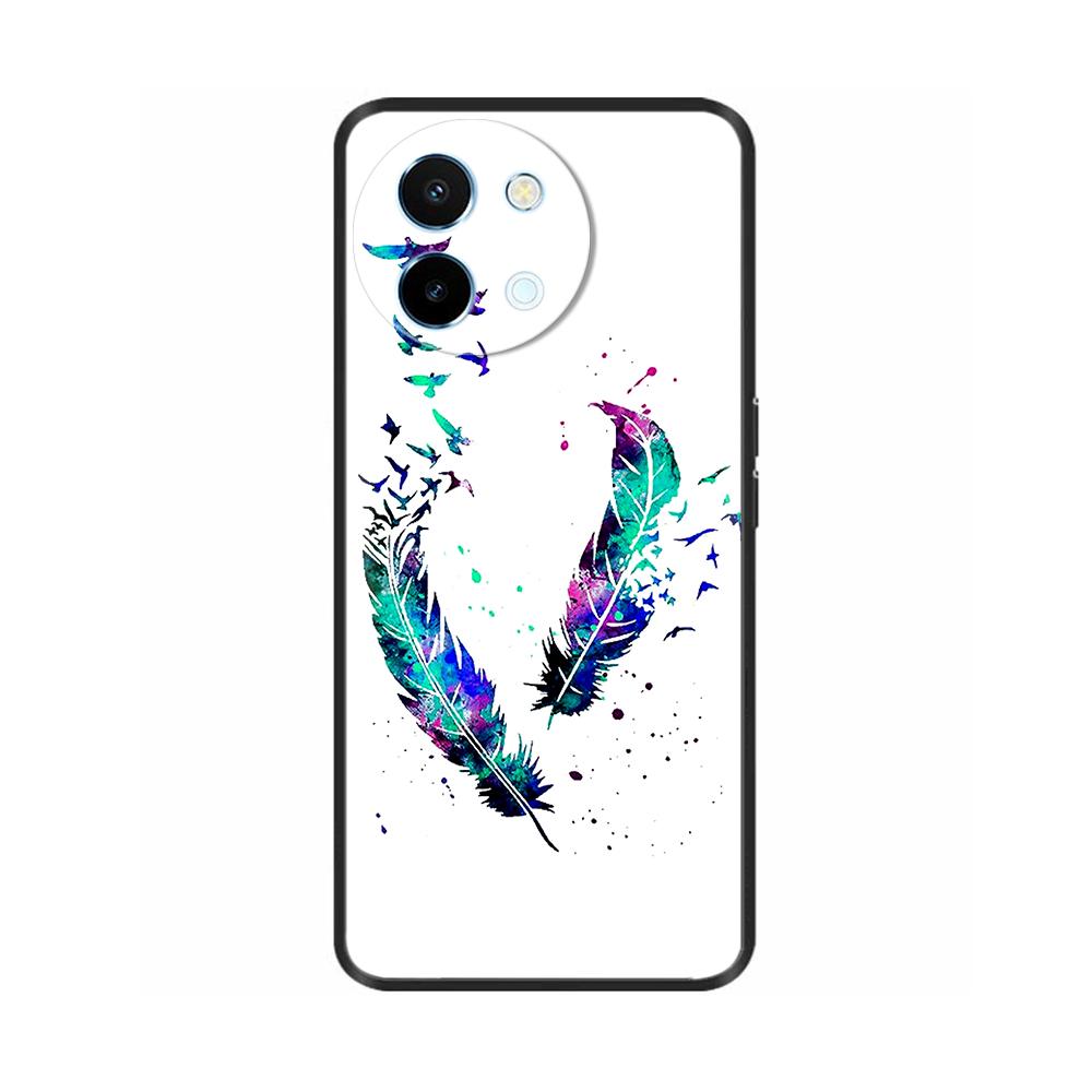Чехол для телефона Vivo Y38 5G, окрашенный, мягкий, черный, ТПУ, силиконовый бампер, для vivo Y38 Y200i Y200t T3x, защитная задняя крышка, чехлы Capas