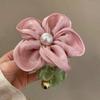 Cloth Hair Loop Three-dimensional Flower Flower Ponytail Head Rope Elegant Hair Circle  Girl