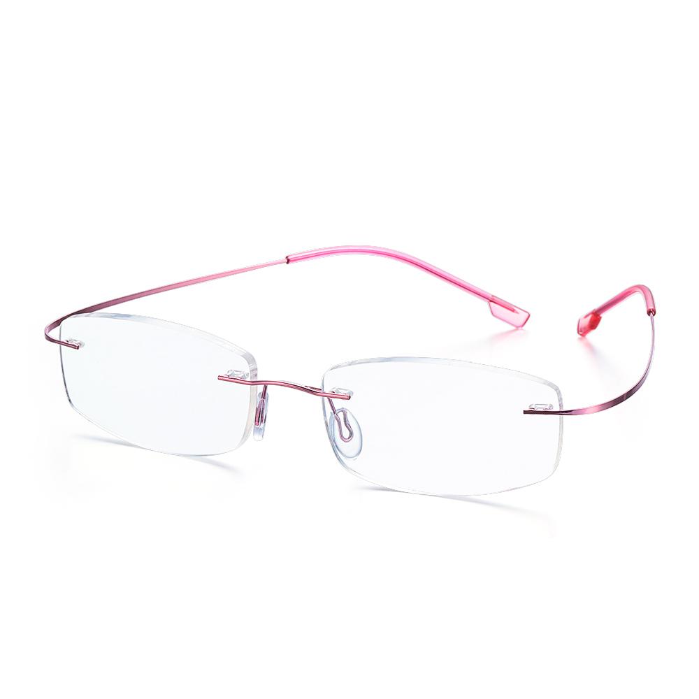 Men and Women Vision Care Eyewear Flexible Rimless Reading Glasses Memory Titanium Presbyopic Eyeglasses