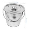 SEWOART Stainless Steel Ash Bucket for Fireplaces and Barbecues, Lightweight and Easy To Carry, with Durable Handle, Versatile for Grills and Fire Pit