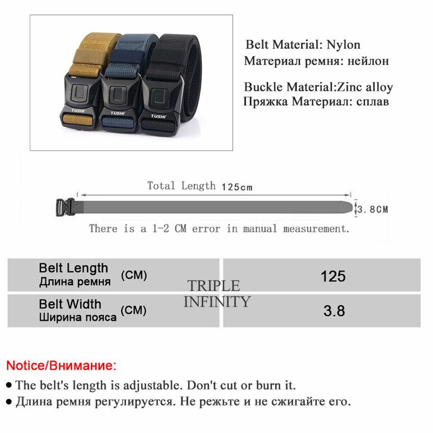 Новый мужской ремень для брюк, цинковый сплав, сменная пряжка, защитные мужские ремни для работы на открытом воздухе, быстросохнущий прочный нейлоновый повседневный вязаный ремень