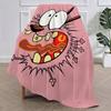 Cartoon C-Courage the C-Cowardly D-Dog Blanket Plush Nap Sofa rug for Living Room Office Bedroom Birthday Home Travel Kid Gifts