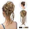 Synthetic Elastic Curly Messy Bun Hairpieces Scrunchie Black Blonde Brown Natural Fake Hair Chignon Band Updo Donut for Women