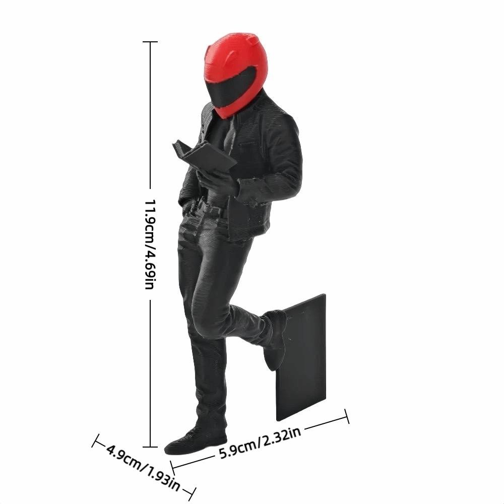3D Printed Motorcycle Rider Bookend Cool Knight Bookmark Helmet Rider Bookmark Book Ornaments