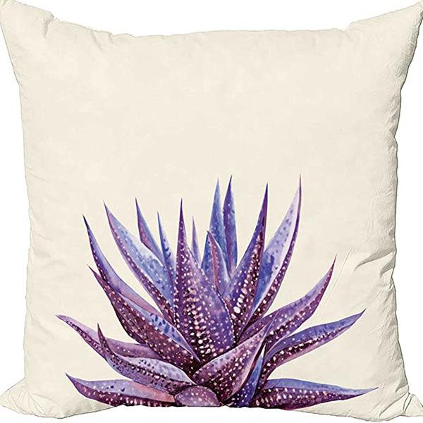 Растение и Цветок Льняная Наволочка Фиолетовая Лаванда С Принтом Подушка Чехол Наволочка Дом Диван
