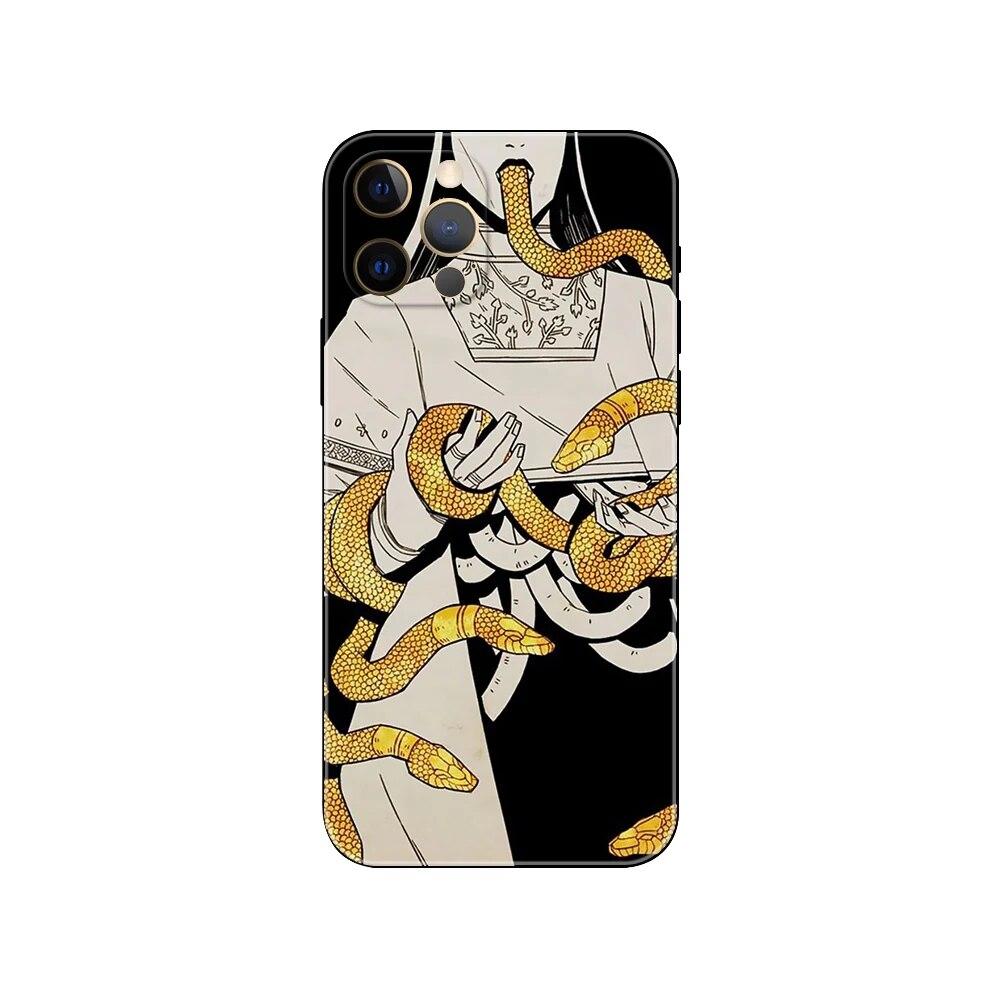 Чехол для телефона со змеей для iPhone Samsung Galaxy Redmi Xiaomi Oppo OnePlus Note SA 7 8 9 10 11 12 13 14 20 21 22 23 53 54 Pro Max Plus Ultra TPU Soft