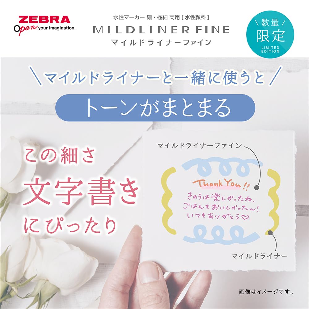 Zebra Mildliner Fine Набор, 5 цветов, на водной основе (К) WYT9-5C-A