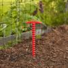 10Pcs Plastic Screw-in Tent Stake, Heavy Duty T-shaped Canopy Tent Peg, Windproof Spiral Ground Stake for Outdoor Camping Hiking Garden
