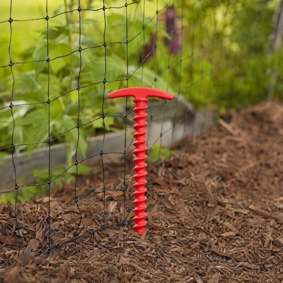 10Pcs Plastic Screw-in Tent Stake, Heavy Duty T-shaped Canopy Tent Peg, Windproof Spiral Ground Stake for Outdoor Camping Hiking Garden