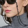 Women Eyeglass Chains Black Acrylic Beads Chains Anti-slip Eyewear Cord Reading Glasses Rope