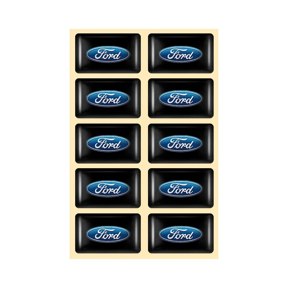 Новая автомобильная наклейка 2026 Ford Новая 2025 Горячий автомобильный стайлинг 3D Эпоксидные наклейки для украшения руля и приборной панели автомобиля Для Ford Fiesta Mon