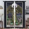 Оконная штора для комнаты 2 панели Terror Tarot Shades Шторы для детской комнаты Тюль для спальни Украшения на Хэллоуин Разделение Гостиная