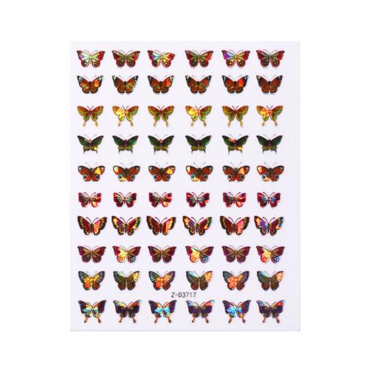 Наклейка для дизайна ногтей Сильная липкость Легко наносится Красочная Нежная Красота Бабочка Маникюр Гаджеты Принадлежности