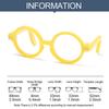 Round Frame Candy Color Toys Eyewear Clear Lens Eyeglasses Plush Doll Miniature Doll Glasses