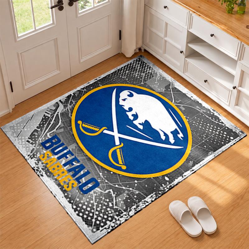 Buffalo Sabres Carpet Door Mat for Living Room or Bedroom Protective Mat Under Chair Office Decoration Christmas Gift Birthday Present
