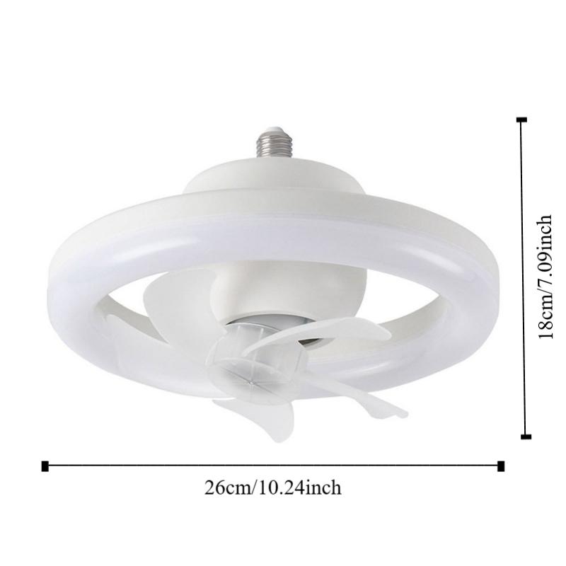 Remote Control Ceiling Fan 2 In 1 Electric Cordless Fan Hanging Fan with LED Light Bathroom