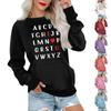 Women's Casual Valentine's Day Printed Pullover Plug Sleeve Sweatshirt With Pocket Top