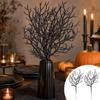 Artificial Black Branches Halloween Fake Leaves Stem Plants Flower Home Decoration Halloween Theme Branch Party Decor Supplies
