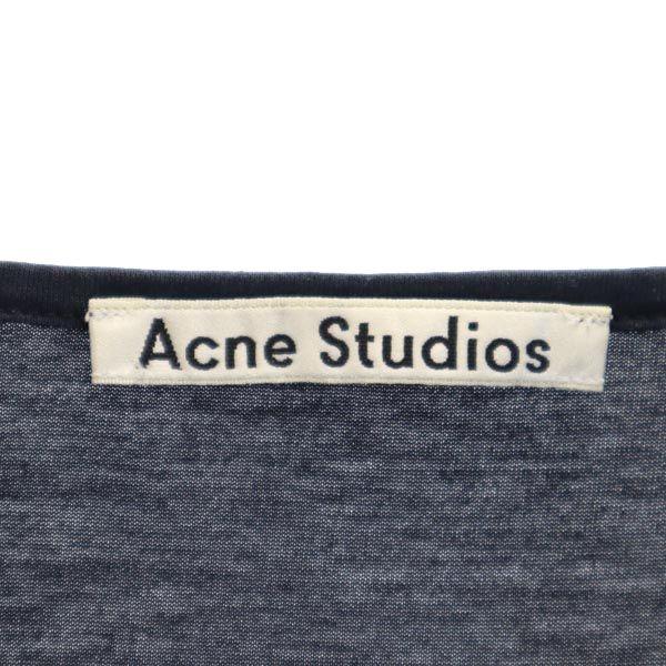 Acne Studios Женская футболка с коротким рукавом, спущенным плечом, размера XS, черная, United arrows, б/у