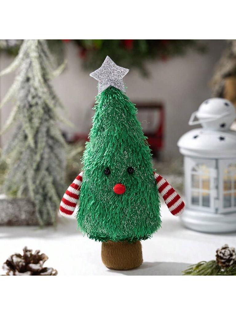 1 шт. Мини Рождественские елки Мультяшная кукла Домашние настольные украшения Окно Рождественская Искусственная Рождественская елка Украшение для вечеринки Подарки