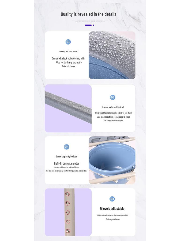 Складной коммод для пожилых и беременных с табуретом для приседания