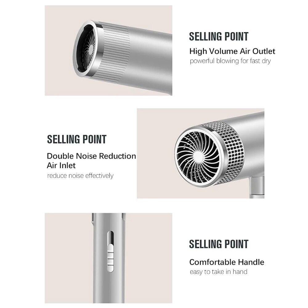 Фен для волос с горячим и холодным ветром, 1200 Вт, профессиональный фен, инструменты для укладки волос, фен для волос с горячим воздухом для салонов и бытового использования