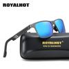 Royalhot Мужские и женские поляризационные солнцезащитные очки в алюминиевой магниевой оправе, солнцезащитные очки для вождения, очки Óculos Masculino Male