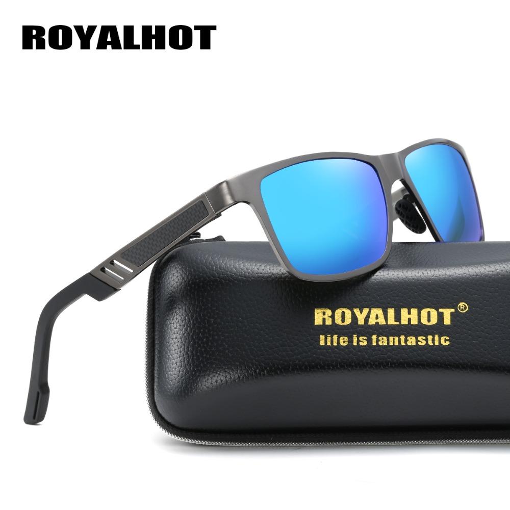 Royalhot Мужские и женские поляризационные солнцезащитные очки в алюминиевой магниевой оправе, солнцезащитные очки для вождения, очки Óculos Masculino Male