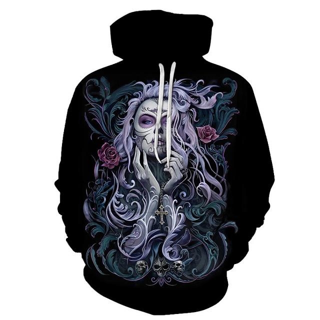 Men's Hoodie 3d Print, Horror Theme Hoodie Fashion Autumn and Winter Men's Sportswear