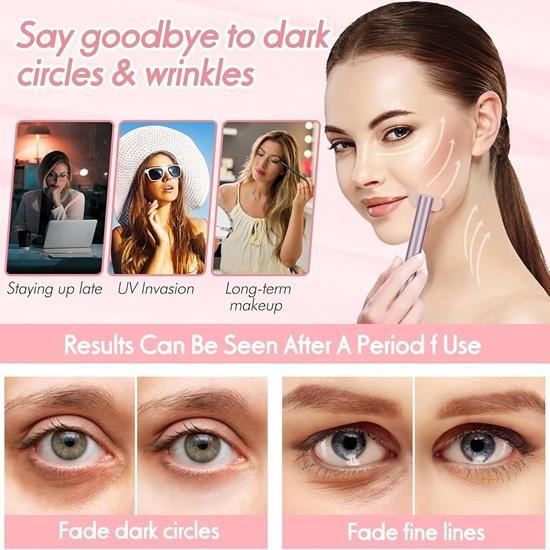 Красный свет для лица 4 в 1 инструмент для ухода за кожей с EMS микротоком вибрацией для лица перезаряжаемый массажер для лица для ухода за лицом и глазами