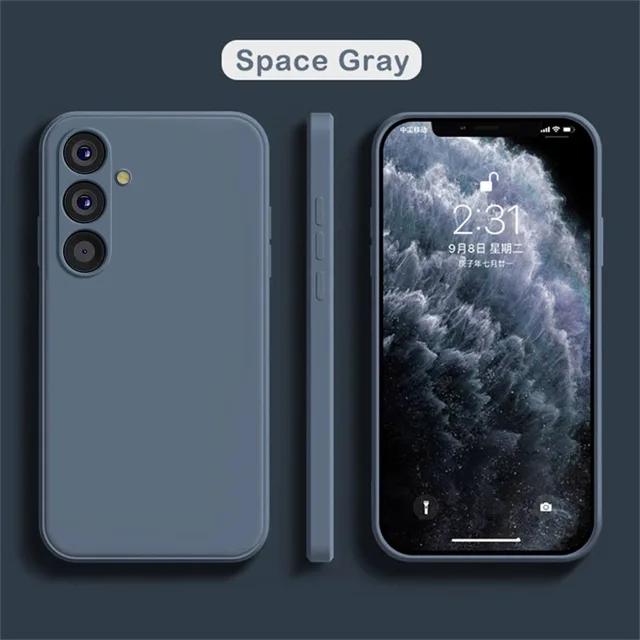 Galaxy S24 S23 Ultra S22 S25 Liquid Silicon Phone Case For Samsung Galaxy S24 Plus S23 S22 Ultra A54 A55 Soft Shockproof Cover