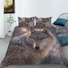 Wolf Series Digital Printing Quilt Cover Pillowcase Two Three Piece Set Polyester Fashion