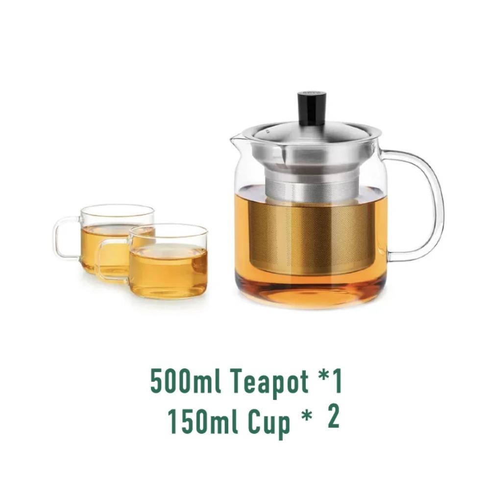 SAMADOYO-Heat-Resistant Glass Teapot, Large Capacity Tea Maker, Tea Water Separation and Filtration, Household Teapot