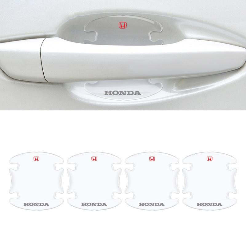 4pcs/8pcs Car Door Bowl Handle Protector Stickers Transparent Anti-scratch For Honda Accord Odyssey Civic CRV Inspire Envix CityRZ7