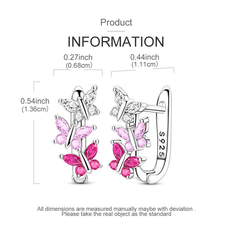 Медные серьги с цирконами, серьги-кольца с застежкой-когтем в виде бабочки для женщин, для помолвки, свадьбы, подарок на день рождения, ювелирные украшения для вечеринки