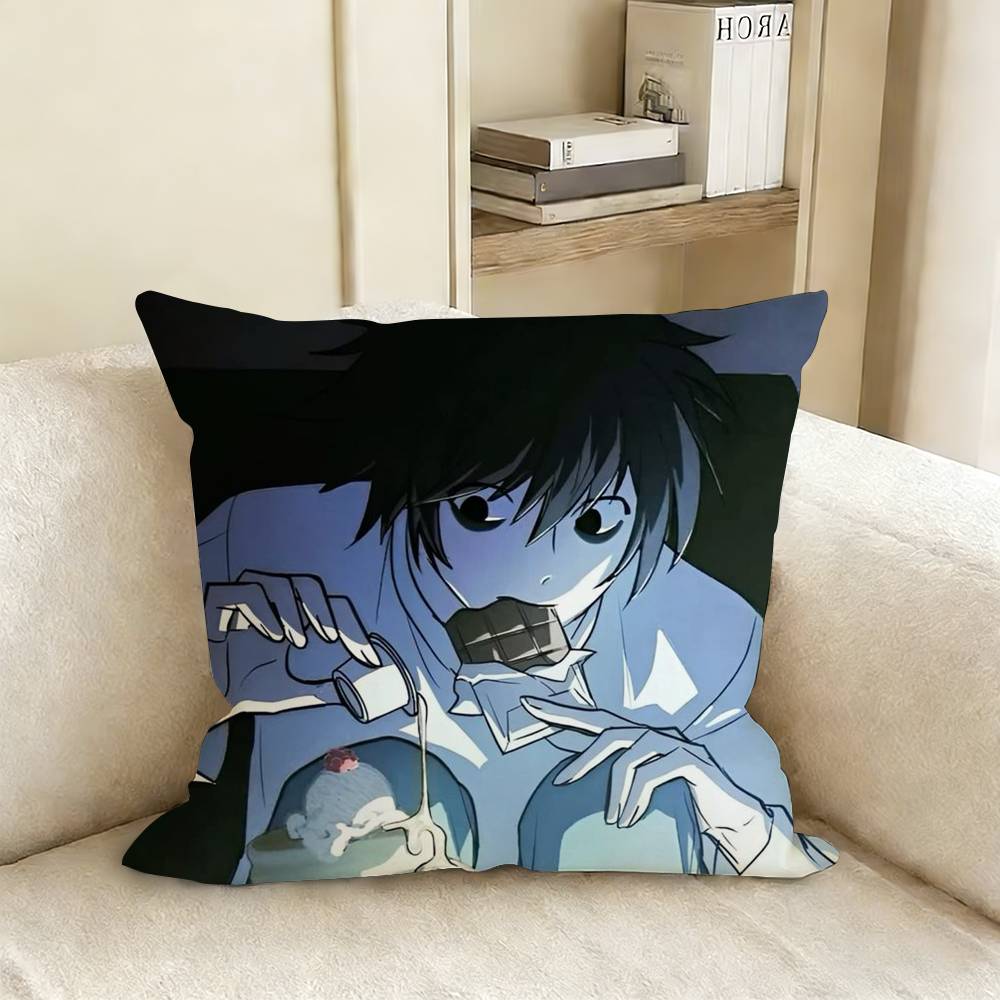 L-Lawliet D-Death Note Наволочка для подушки Наволочка на диванную подушку для гостиной Подходит для домашнего декора спальни