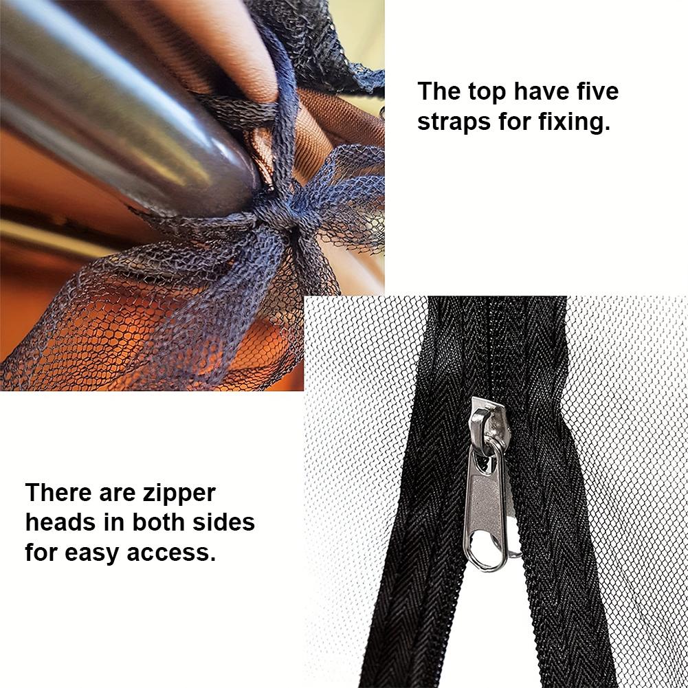 Rocking Chair Mesh Cover Waterproof Garden Swing Cover Zipper Closure Rectangle Mosquito Netting Curtain Swing Chair Mesh Net