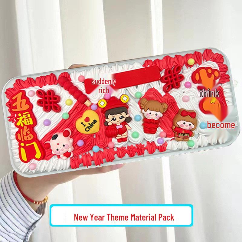 Набор для пенала из кремового клея ручной работы – Креативный и милый набор студенческой канцелярии