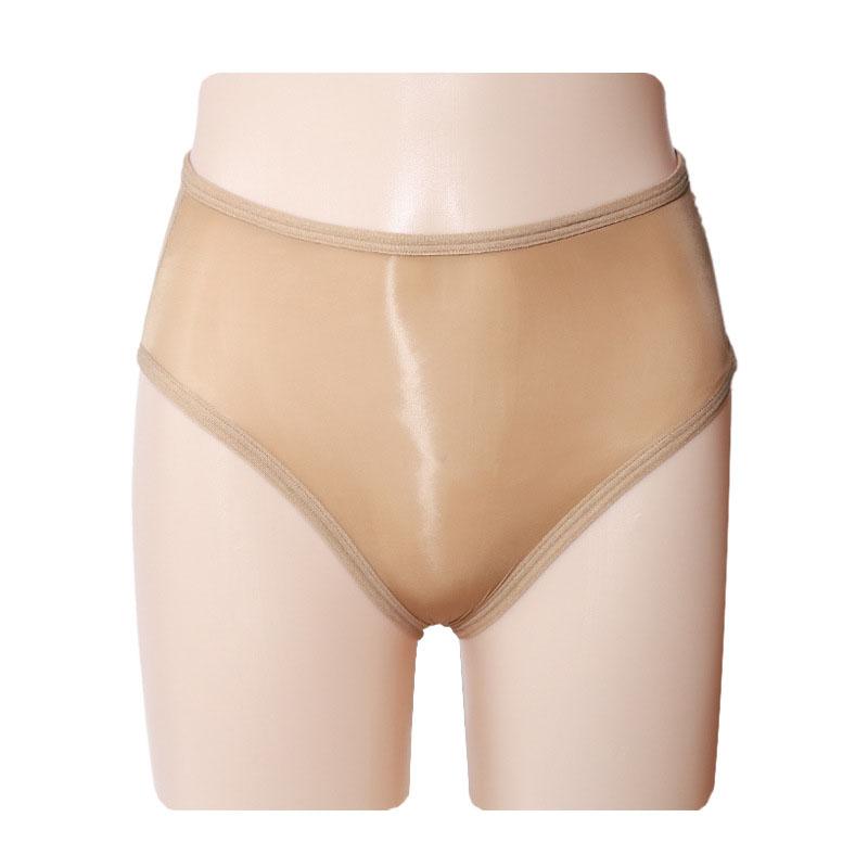 Women's Oil Shiny Sexy See Through Glossy Panties Knickers Ultrathin Transparent Sheer Underpants